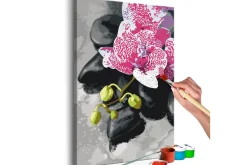 Male Selv-Gjør-det-selv-maleri Rosa orkide 40x60 cm