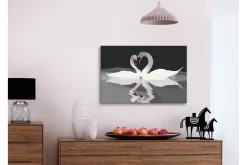 Male Selv-Gjør-det-selv-maleri Svanepar 60x40 cm