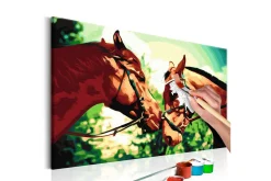 Male Selv-Gjør-det-selv-maleri Two Horses 60x40 cm