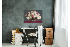 Male Selv-Gjør-det-selv-maleri White Flowers In A Vase 60x40 cm