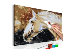 Male Selv-Gjør-det-selv-maleri White Horse 60x40 cm