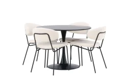 Venture Home Glade Matgruppe 100 cm Rund med 4 Chico Stoler