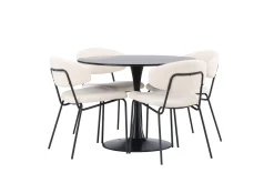 Venture Home Glade Matgruppe 100 cm Rund med 4 Chico Stoler