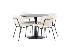 Venture Home Glade Matgruppe 100 cm Rund med 4 Chico Stoler