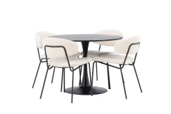 Venture Home Glade Matgruppe 100 cm Rund med 4 Chico Stoler
