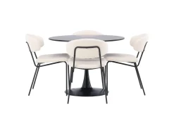 Venture Home Glade Matgruppe 100 cm Rund med 4 Chico Stoler
