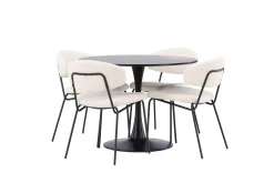Venture Home Glade Matgruppe 100 cm Rund med 4 Chico Stoler