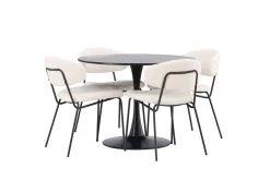 Venture Home Glade Matgruppe 100 cm Rund med 4 Chico Stoler