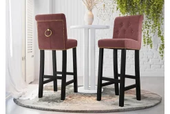 Barmøbler|Barstoler-Glenarm Barstol Rosa/Svart