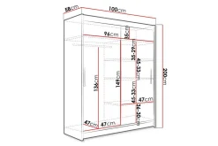 Garderober & Garderobesystem-Glenmore Garderob m. Spegel White Hvit