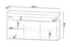 Concept 55 Skap|Oppbevaringsskap-Glenndale Highboard Hvit
