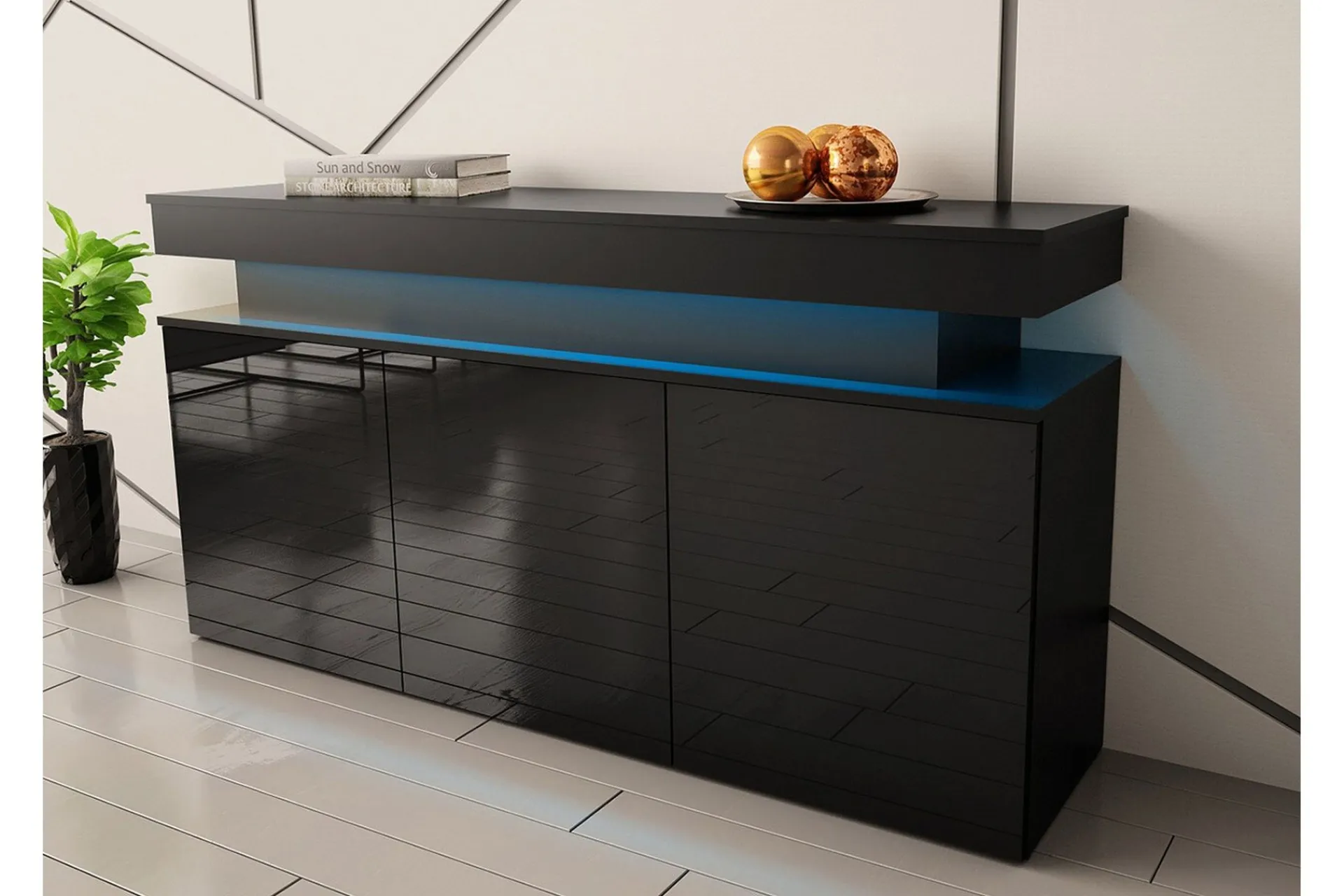 Concept 55 Hjørneskap|Skap-Glenndale Highboard Svart