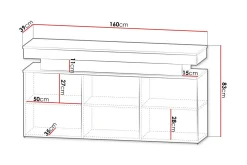 Concept 55 Hjørneskap|Skap-Glenndale Highboard Svart