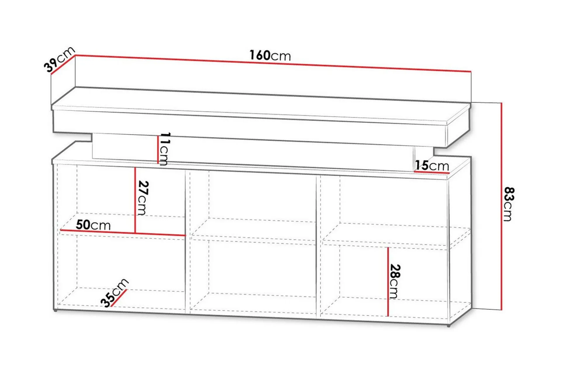 Concept 55 Hjørneskap|Skap-Glenndale Highboard Svart