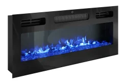Concept 55 Tv-Skap|Tv-Benk & Mediabenk-Glenndale TV benk med oppbevaring + LED kamin + Belysning 190 cm Hvit