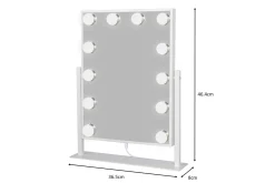 Glow Lille sminkespeil på fot 36,5 cm med LED belysning/lamper Holywood speil