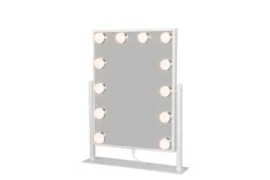Glow Lille sminkespeil på fot 36,5 cm med LED belysning/lamper Holywood speil