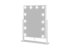 Glow Lille sminkespeil på fot 36,5 cm med LED belysning/lamper Holywood speil