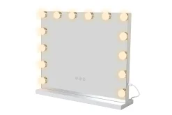 Glow Sminkespeil på fot 50 cm med LED belysning/lamper Hollywood speil