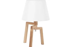 Nattbordslampe|Bordlampe-Gorgona Bordlampe 42 cm E14 Lett ved,Hvit