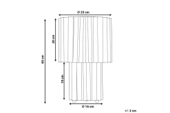 Nattbordslampe|Bordlampe-Gozocap Bordlampe 40 cm E27 Hvit
