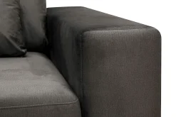 Scandinavian Choice Velour Sofa & Fløyel Sofa|Sofa Med Sjeselong-Grande 5-seters Sofa med Sjeselong Venstre Mørkegrå