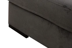Scandinavian Choice Velour Sofa & Fløyel Sofa-Grande 5-seters U-Sofa med Divan Venstre Mørkegrå