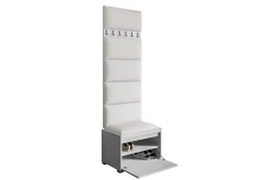 Møbelsett Til Gang & Entre|Gangoppbevaring-Grawis Sittebenk med 6-pk Veggdekorasjon 60x30 cm Haze 17