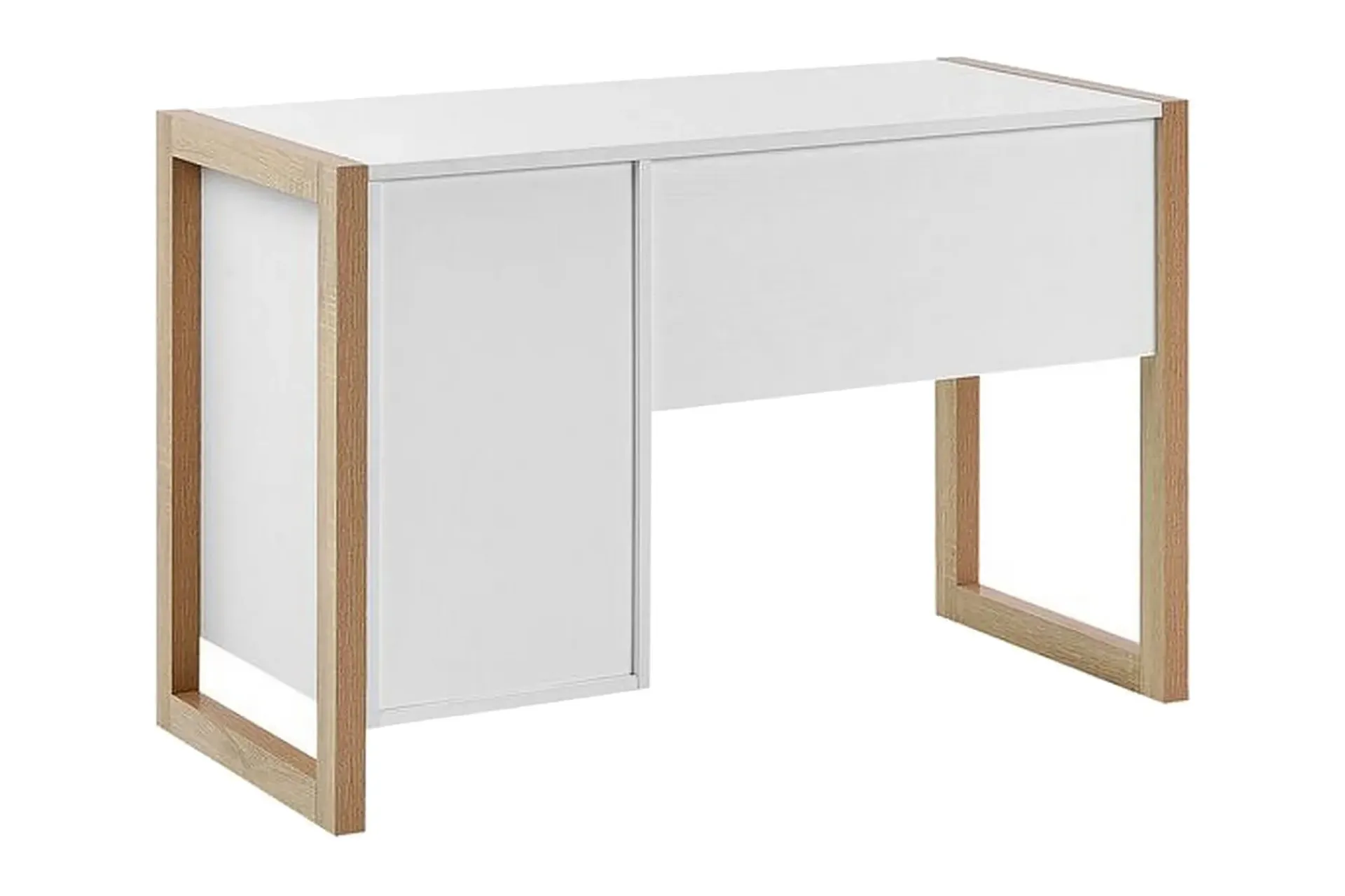 Kontorbord-Graysburg Skrivebord 110 cm med Oppbevaring Hvit