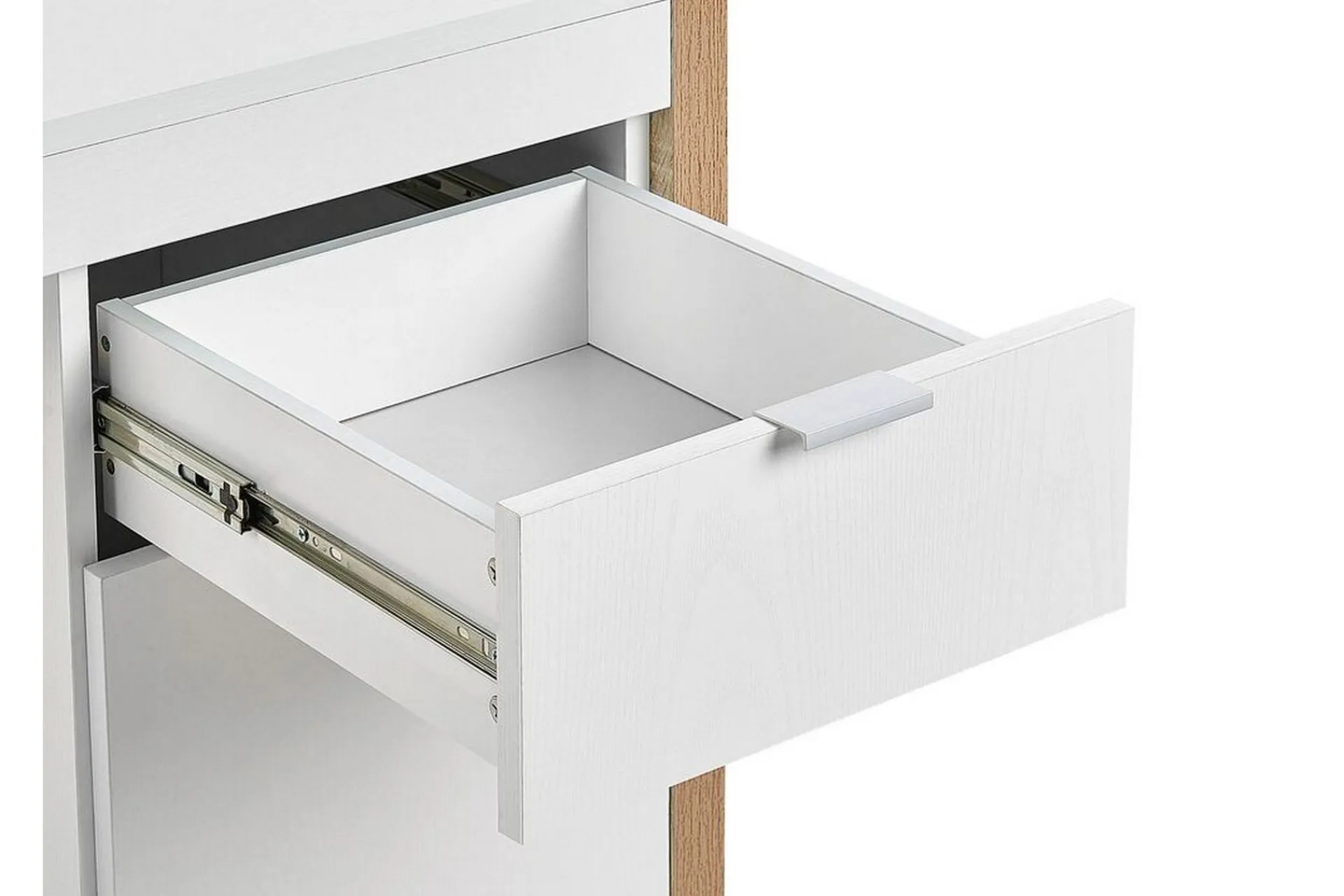 Kontorbord-Graysburg Skrivebord 110 cm med Oppbevaring Hvit