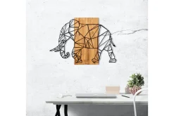 Skilt-Great Elephant Veggdekor Svart/Valnøtt