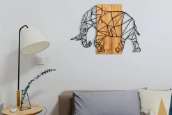 Skilt-Great Elephant Veggdekor Svart/Valnøtt