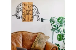 Skilt-Great Elephant Veggdekor Svart/Valnøtt