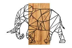 Skilt-Great Elephant Veggdekor Svart/Valnøtt