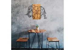 Skilt-Great Elephant Veggdekor Svart/Valnøtt