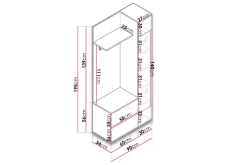 Green Garderobe 90x34x195 cm