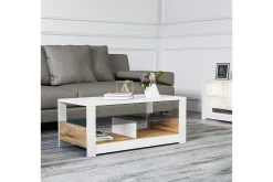 Sofabord-Griselda Sofabord 90 cm Hvit,Eik