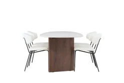 Venture Home Grönvik Matgruppe 180 cm Oval med 4 Chico Stoler
