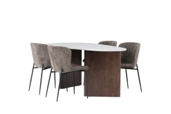 Venture Home Grönvik Spisegruppe 180 cm Oval med 4 Modesto Stoler