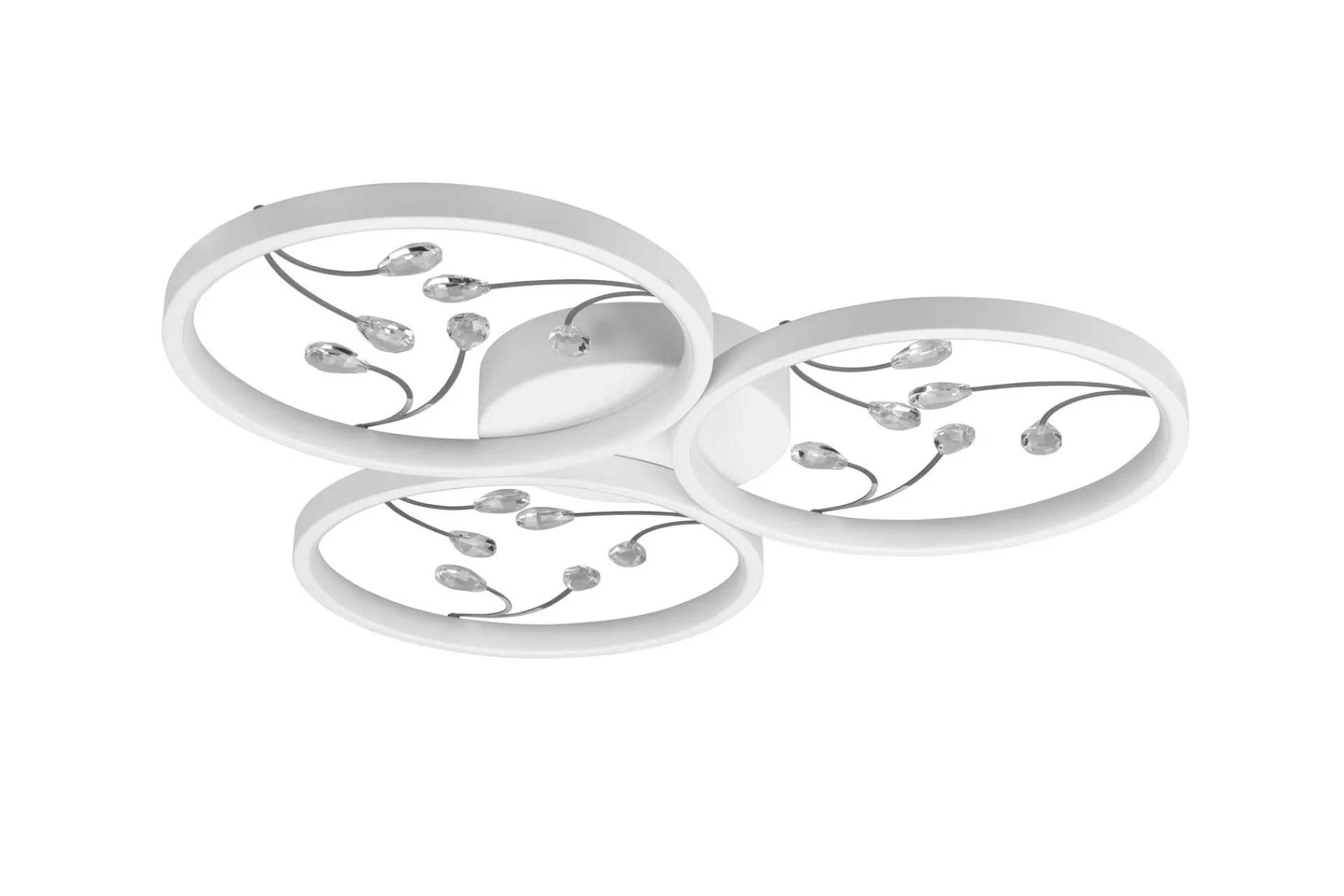 Trio Lighting Kjøkkenlampe|Vinduslampe-Groovy LED-Taklampe 3-os Matthvit/Krom