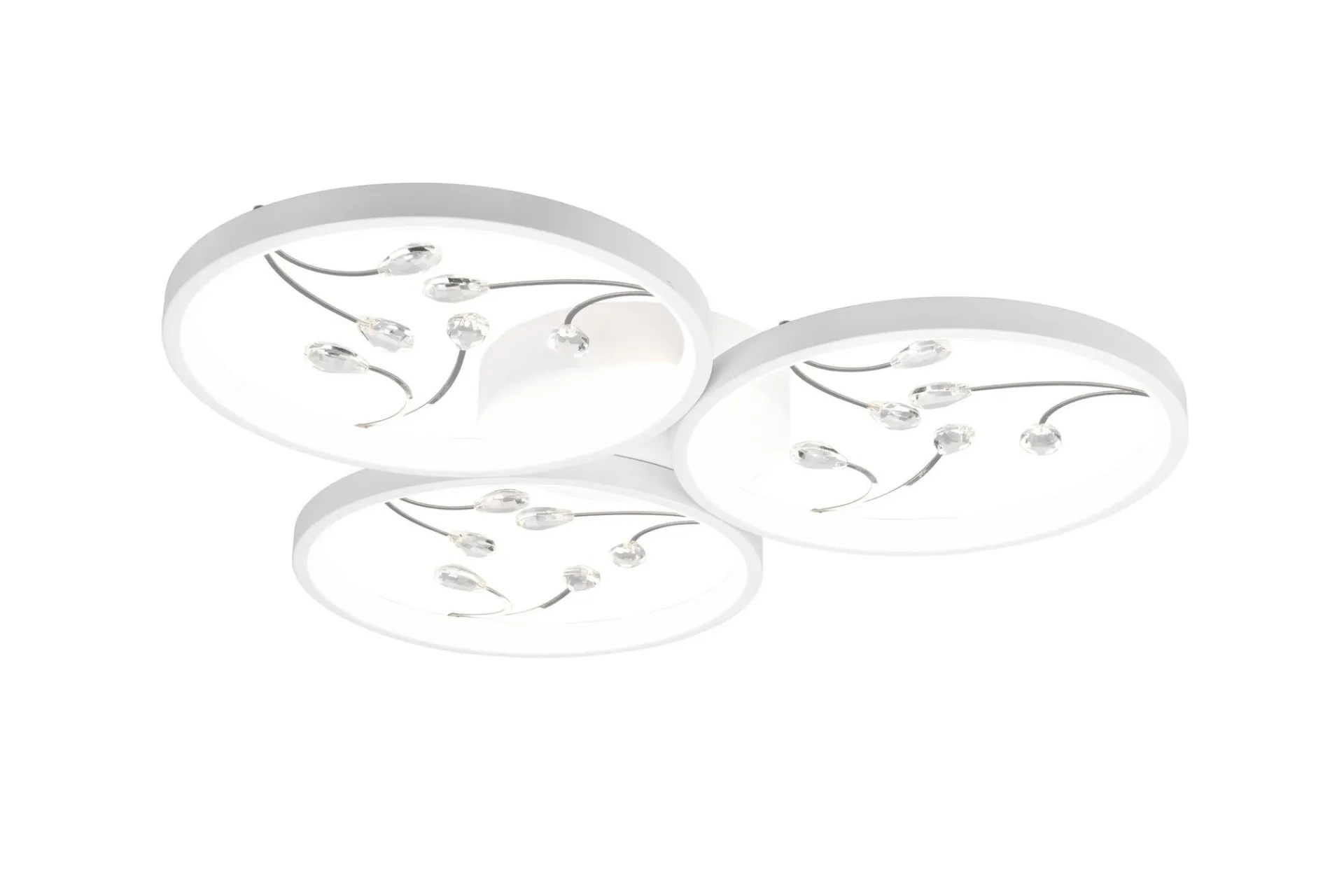 Trio Lighting Kjøkkenlampe|Vinduslampe-Groovy LED-Taklampe 3-os Matthvit/Krom