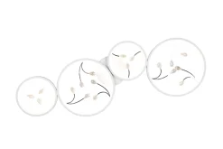 Trio Lighting Groovy LED-Taklampe 4-os Matthvit/Krom
