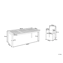 Spisegrupper Hage-Grosseto Hagegruppe Med Bord + Stoler 6 stk Beige