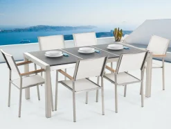 Spisegrupper Hage-Grosseto Hagegruppe Med Bord + 6 Stoler Grey