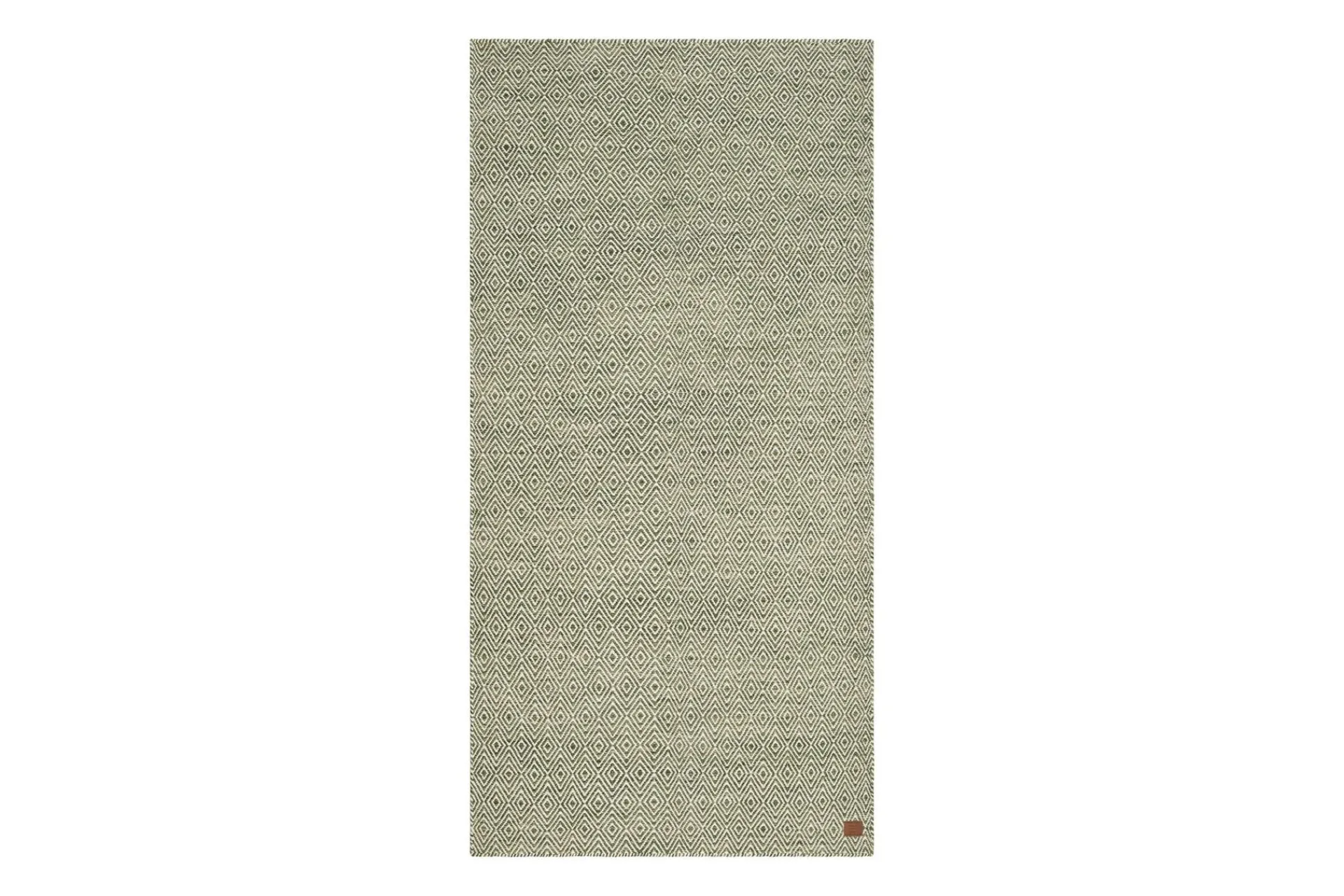 KM Home Moderne Tepper-Gåsöga Ullteppe 75x200 cm Oval Grønn