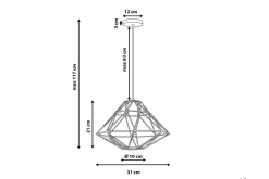 Kjøkkenlampe|Taklampe-Guam Taklampe 31 cm Svart