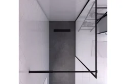 Baderom-Gullebo Glassvegg 200 cm Svart