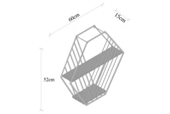 Vegghylle-Gullugso Vegghylle 15x60 cm 2- pk Valnöt,Svart