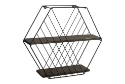 Vegghylle-Gullugso Vegghylle 15x60 cm 2- pk Valnöt,Svart