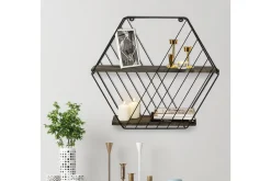 Vegghylle-Gullugso Vegghylle 15x60 cm 2- pk Valnöt,Svart